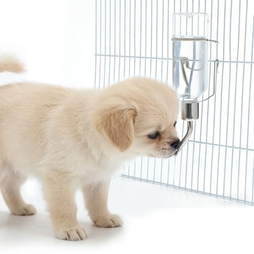 Baluue Dog Water Dispenser No-Drip Pet Water Bottle for Cage Crate 180ml /6Oz Hanging Small Bottle for Cage Crate Raised a...