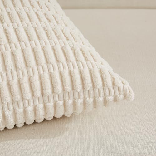 Fancy Homi 2 Packs Boho Decorative Throw Pillow Covers 18x18 Inch for Living Room Couch Bed Sofa, Rustic Modern Farmhouse ...