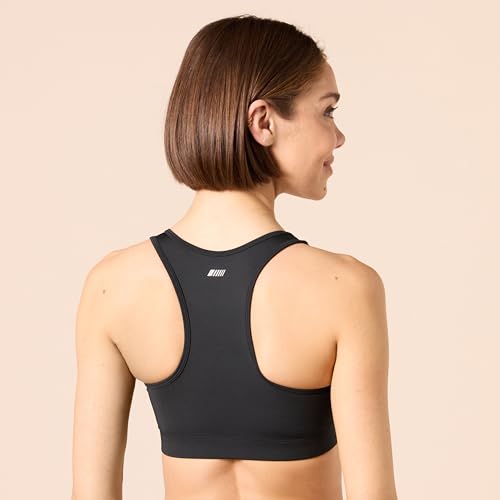 Amazon Essentials Women's Medium Support Sports Bra, Active Sculpt, Racerback, Scoop Neck