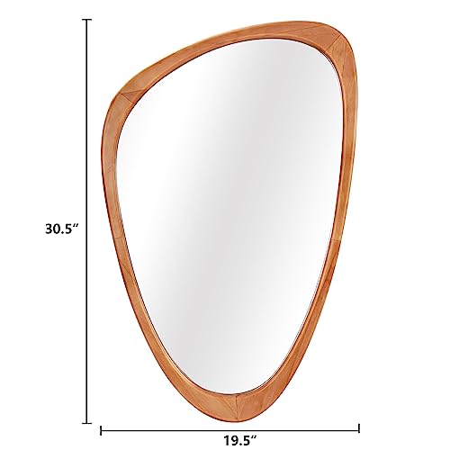 WallBeyond Asymmetrical Mirror, Irregular Wall Mirror, Wall Mirrors Decorative for Bedroom Living Room Entryway Hall, Wood...