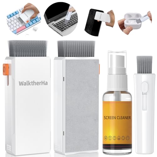 Keyboard Cleaner Laptop Cleaning Kit, All in One Keyboard Cleaning Kit with Car Screen Cleaner Spray, Retractable Detailin...