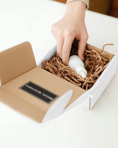Poever Assorted-Sizes-Shipping-Boxes-45-Pack: 4x4x2 & 6x4x3 & 7x5x2 Small-Shipping-Boxes-Mailers, White Corrugated-Cardboa...