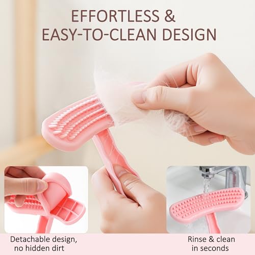 MCTOURY Rabbit Brush for Shedding Grooming: Effective at Removing 99% Loose Hair - Gentle Massage Appears Relaxed Comforta...