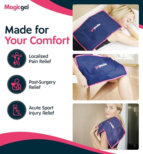 Extra Large & Reusable Ice Pack (15 x 23.5 inches, XL) for Maximum Back and Full Body Pain Relief from Injuries, Swelling,...