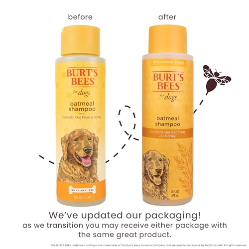 Burt’s Bees for Pets Oatmeal Dog Shampoo with Honey, Soothing Dog Shampoo for Itchy and Sensitive Skin, pH Balanced Formul...