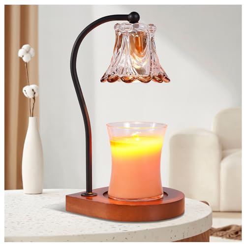 BODEVEDOB Candle Warmer Lamp with Timer,Dimmable Electric Fragrance Wax Warmer,Elegant Home Decor Melt Warming Heater As B...