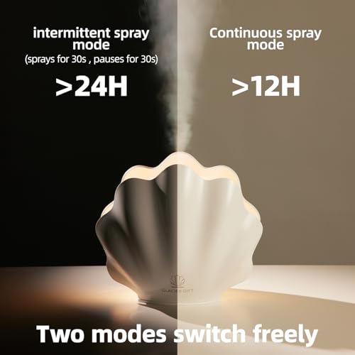 Essential Oil Diffuser 260ML, Shell Aroma Diffuser with Remote Control, 7 Colors LED Night Light for Bedroom Home Relaxati...
