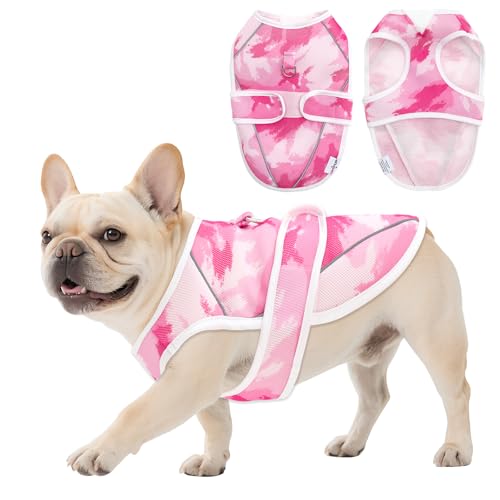 UNIPUP Dog Cooling Vest – Lightweight Pet Cooling Shirt 3D Breathable Mesh, Reflective Strips & UV Protection for Walking,...