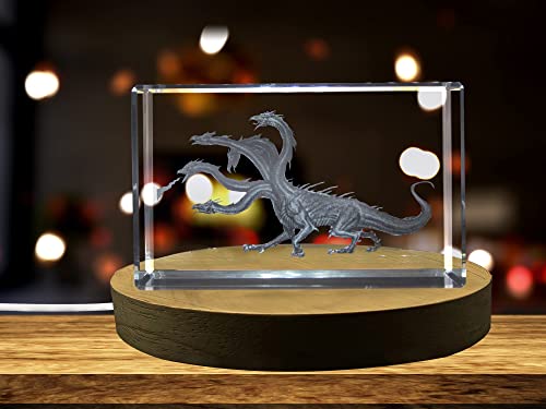 Hydra 3D Engraved Crystal 3D Engraved Crystal Keepsake/Gift/Decor/Collectible/Souvenir (Medium)