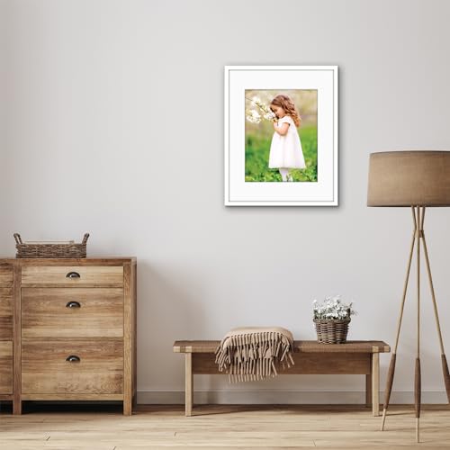Americanflat 16x20 Picture Frame with Polished Plexiglass - Use as 11x14 Frame with Mat or Display 16x20 Photo Without Mat...