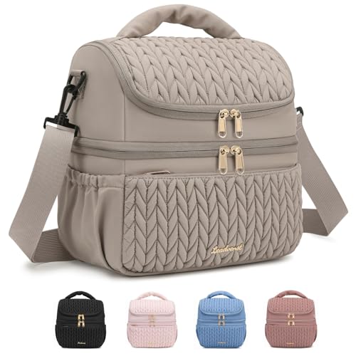 Leadvenst Breastmilk Cooler Bag - Large Capacity 12L & 10-Hour Insulated Bottle Cooler Bag with Detachable Divider for Tal...