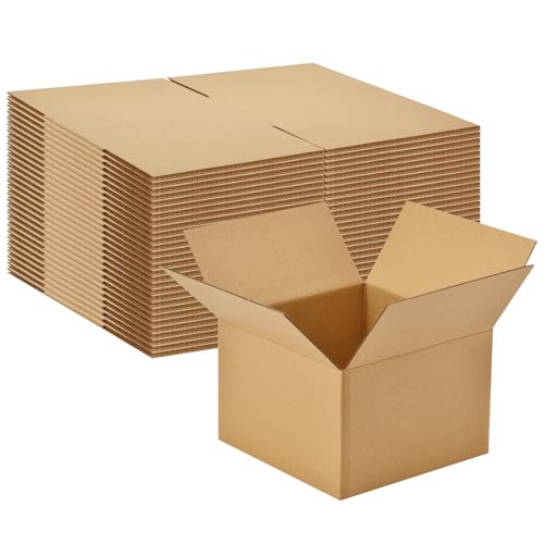 EZALFTIN 30 Pack 6x6x4 inches Small Shipping Boxes Brown Corrugated Cardboard Boxes for Packing, Mailing, Moving, Business
