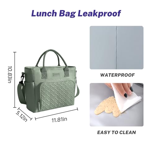 stillithou Lunch Bag Insulated Leakproof with Adjustable Shoulder Strap, Lunch Bag Women Lightweight for Work Travel Beach...