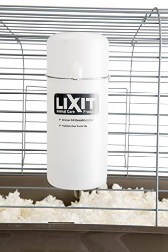 Lixit Widemouth Cage Water Bottles for Rabbits, Ferrets, Guinea Pigs, Rats and Other Small Animals. (White, 32 Ounce)