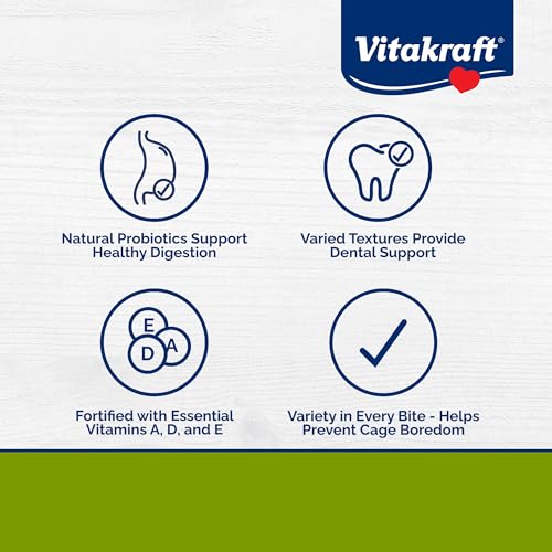 Vitakraft Menu Premium Rabbit Food - Alfalfa Pellets Blend - Vitamin and Mineral Fortified, Carrots, Greens, Grains, Fruit...