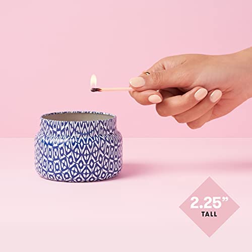 Capri Blue Volcano Printed Travel Tin Jar Candle - Luxury Candle with a Long Lasting Soy Wax Blend - Scented with Tropical...