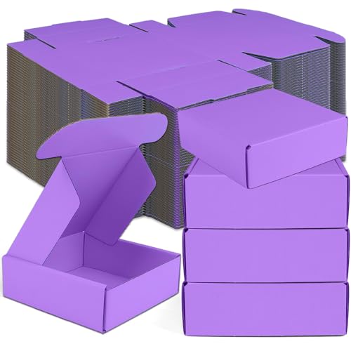 Small Shipping Boxes, 50 Pack Cardboard Box Corrugated Mailer Boxes Small Corrugated Boxes For Shipping Packaging Craft Gi...