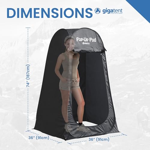 GigaTent Pop Up Pod Changing Room Privacy Tent – Instant Portable Outdoor Shower Tent, Camp Toilet, Rain Shelter for Campi...