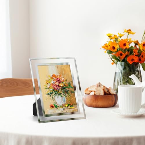 Giftgarden 5x7 Picture Frames Modern 5 by 7 Inch Glass Picture Frame Friends Gifts for 5x7 Photos Display, Pack of 2