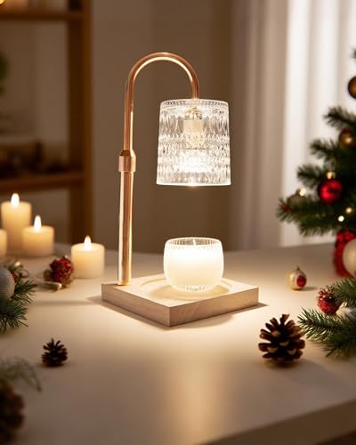 HsiBioYau Candle Warmer Lamp with Dimmer & Timer, Brithday Gifts for Mom Women, Adjustable Height Wax Warmer for Jar Candl...