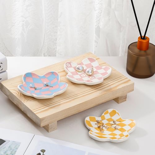 Koythin Aesthetic Jewelry Tray for Girls, Decorative Bedroom Vanity Organizer, Preppy Teen Room Decor Accessories, Gift fo...
