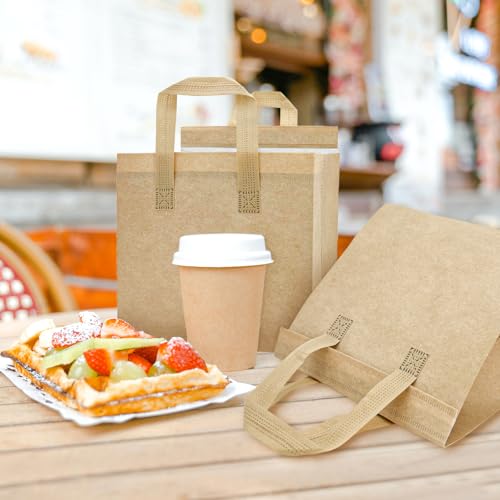 120 Pcs Insulated Take Out Bags Bulk in Thermal Insulation Lunch Bag for Hot Cold Food Pizza Coffee Milk Tea Delivery Cool...