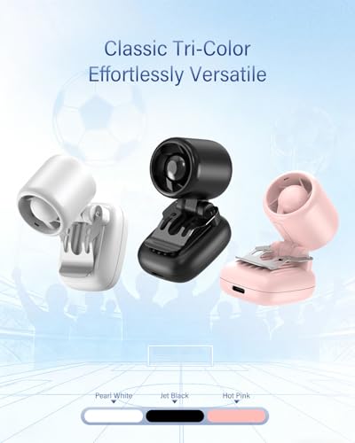 Mini Clip On Fan Portable, Ultra-Lightweight 2oz, Rechargeable Mini Portable Fan with 3 Speeds USB-C, Hands-Free Clip Fan ...