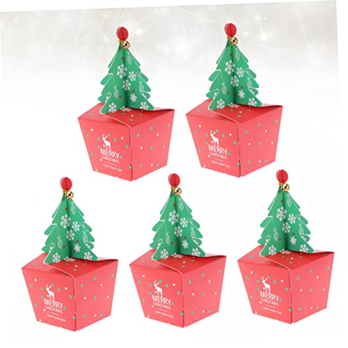 NOALED 10 Stück Weihnachts-Geschenkpapier, Mini-Weihnachts-Süßigkeitstüten, Weihnachtsgeschenkbeutel, Weihnachts-Goodie-Ba...