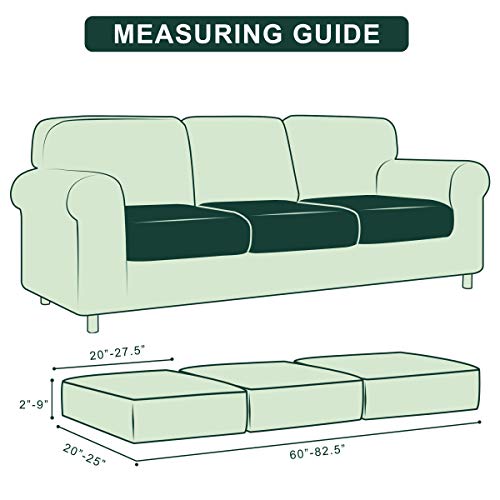 Hokway 3 Piece Couch Cushion Slipcovers Stretch Reversible Cushion Replacement Slipcovers Sofa Cushion Covers(Camel, 3)