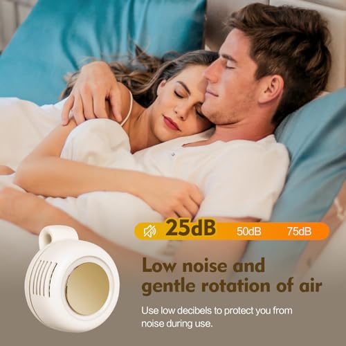 Portable Silent Mini Bladeless Electric Fan,Small fan Clip on for Shirt & Waist,2026 New Mini Bladeless Fan Clip On,Adjust...