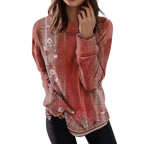PIFAME Womens Sweatshirt Crew Neck Star Graphic Pullover Tops 2024 Fall Casual Long sleeve Oversized Sweatshirt