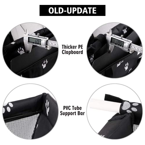 Petbobi Pet Reinforce Car Booster Seat for Dog Cat Portable and Breathable Bag with Seat Belt Dog Carrier Safety Stable fo...