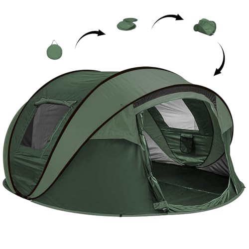 Instant Pop Up Tents for Camping, 4/6 Person Easy Pop Up Camping Tents,Automatic Set Up Tent in 3 Seconds,Waterproof Sunsh...