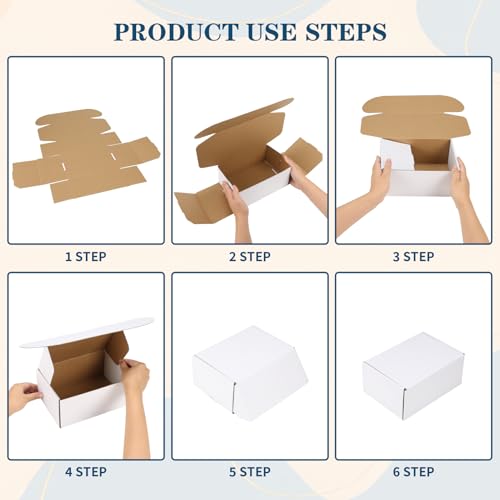 ZBEIVAN White Small Shipping Boxes, 30 Packs Cardboard Mailer Boxes for Packaging Small Business with Lids (10x7x5, 9x6x4,...