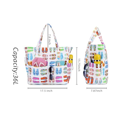 Bluboon Waterproof Beach Tote Pool Bags for Women Ladies Extra Large Carry On Bag With Wet Compartment for Weekender Travel