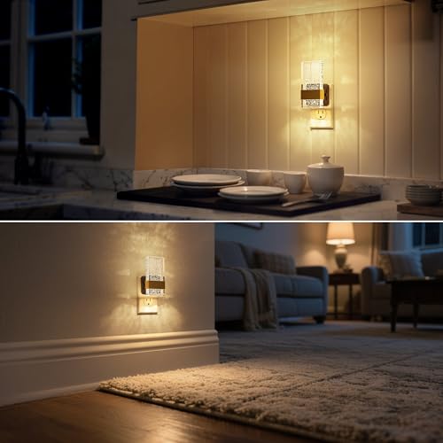 DORESshop LED Night Lights Plug Into Wall [2 Pack], 0-100LM Dimmable Nightlight, Bubble Decorative Night Light with Dusk-t...