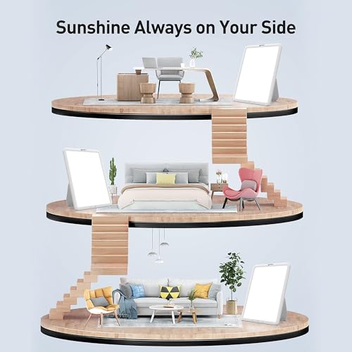 sympa Light Therapy Lamp, Sun Lamp with 10000 Lux, Happy Mood Lamp with Adjustable Brightness, Memory Function & 30 Minute...