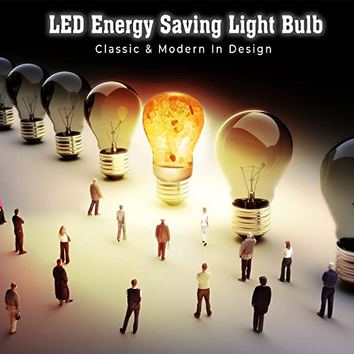 Himalayan Glow LED Light Bulb, Patent Design 60-Watt Equivalent, Warm Amber Glow, Salt Bulb Light, 4 Count