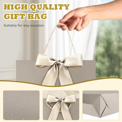 YoungTree Medium Mothers Day Gift Bag with Ribbon and Greeting Card 2 Tissue Papers, Mothers Day Bag, Birthday Gift Bag wi...