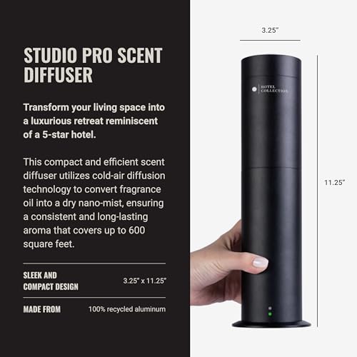 Hotel Collection-Studio Pro Essential Oil Diffuser-600 sq ft Coverage - Portable with Remote-Cold-Air Diffusion Technolog...