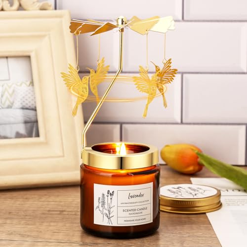 Hummingbird Gifts for Women, Rotatable Lavender Scented Candle Gifts for Mom Wife Anniversary Valentine's Day, Unique Birt...