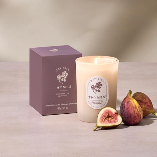 Thymes Scented Candles for Home Decor - Luxury Home Fragrance Gifts for Women & Men (6.5 oz, Day Rise)