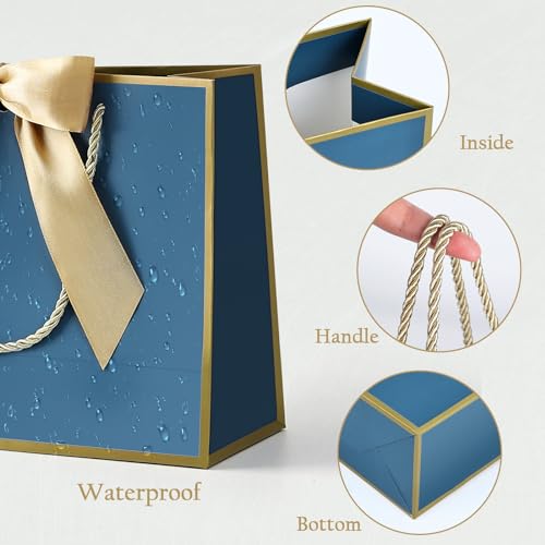JMANNI Gift Bags with Handles, 13” Medium Gift Bag for Presents, 1 Pcs Bags with 2 Tissue Paper and 1 Cards for Baby Showe...