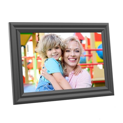 Digital Picture Frame WiFi 10.1 Inch Digital Photo Frame, Electronic Picture Frame, 16GB Storage, Auto-Rotate, IPS Touch S...