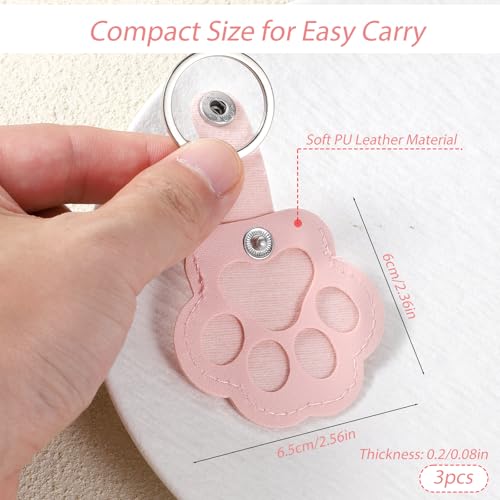 Hpmjz 3 Pcs Dog Hair Collector Keychains Paw Print Keychain Pet Memorial Gifts Cute Leather Hair Keepsake Keyring Pet Fur ...