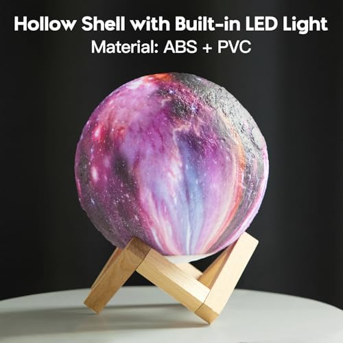 BRIGHTWORLD Moon Lamp Galaxy Lamp 5.9 inch 16 Colors LED 3D Moon Light, Remote & Touch Control Moon Night Light Gifts for ...
