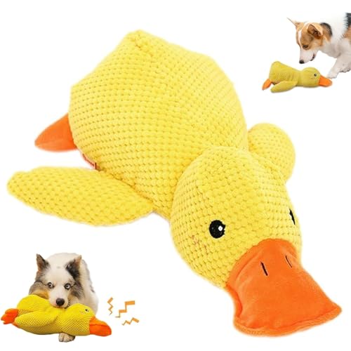 Mellow Dog Calming Duck, 2025 New Yellow Duck Dog Toy, The Mellow Ducks Calming Pillow, Dogs Ducks Toy with Quacking Sound...
