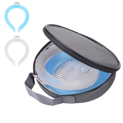 2PCS Neck Cooling Tube, with Insulated Bag, Wearable Ice Coolers Ring Keep Body Cool in Heat/Hot Weather,Reusable Neck Fro...