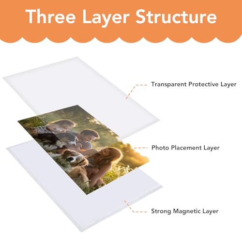 KKJCXY Magnetic Picture Frame, 10 Pcs Magnetic Picture Frames for Refrigerator 4x6, Magnetic Photo Frames with White Borde...
