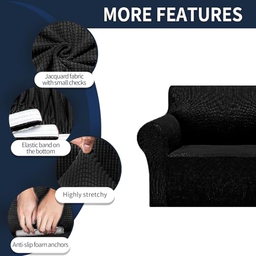 Cupuamon 2026 New Stretch Loveseat Sofa Slipcovers Couch Cover for 2 Cushion Furniture Protector Sofa Covers with Elastic ...